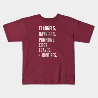 A Few of My Favorite Fall Things Kids T-Shirt